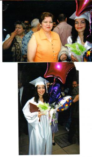 Graduation with her mother